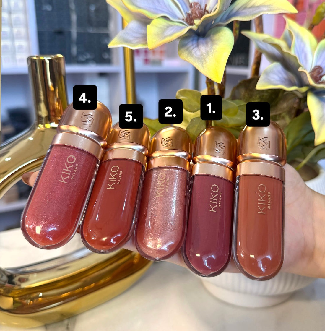 Kiko golden oasis 3d hydra lip gloss