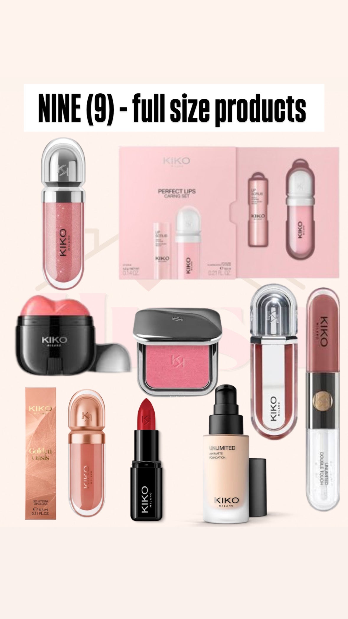 Kiko pack [9 full size products]