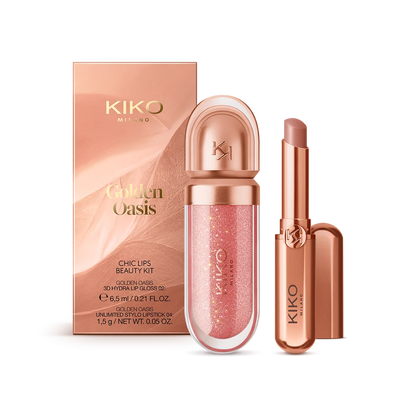 KIKO MILANO GOLDEN OASIS chic lips beauty kit